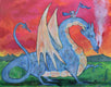 Original art for sale at UGallery.com | Adventures with a Dragon by Andrea Doss | $975 | acrylic painting | 22' h x 28' w | thumbnail 1