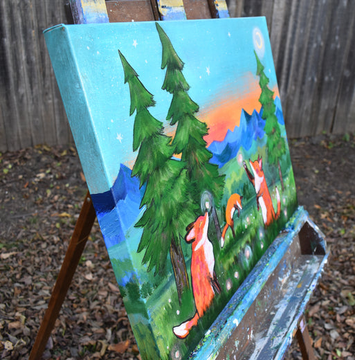 Firefly Field by Andrea Doss |  Side View of Artwork 