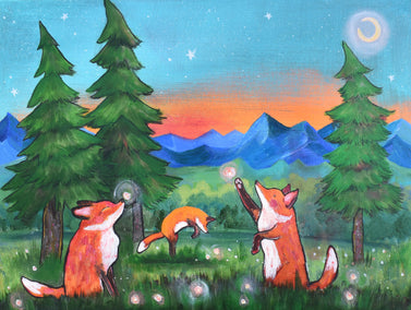 acrylic painting by Andrea Doss titled Firefly Field