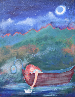 Original art for sale at UGallery.com | Letting Go by Andrea Doss | $425 | acrylic painting | 14' h x 11' w | photo 1