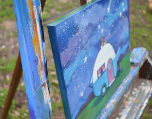 Original art for sale at UGallery.com | Sky Watching by Andrea Doss | $325 | acrylic painting | 11' h x 14' w | photo 2