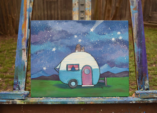 Original art for sale at UGallery.com | Sky Watching by Andrea Doss | $325 | acrylic painting | 11' h x 14' w | photo 3