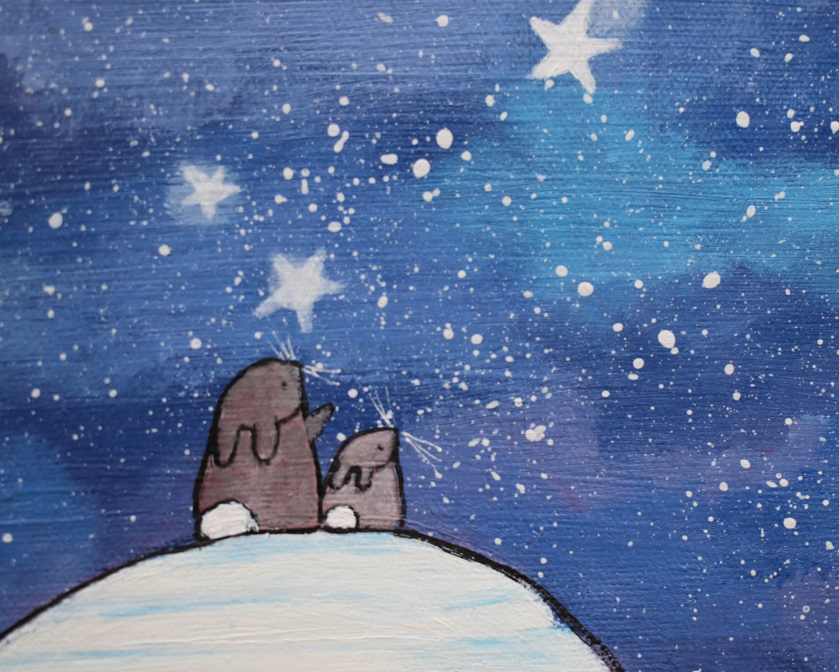 Sky Watching by Andrea Doss |  Closeup View of Artwork 