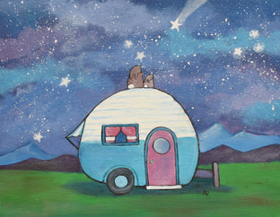 Original art for sale at UGallery.com | Sky Watching by Andrea Doss | $325 | acrylic painting | 11' h x 14' w | photo 1