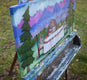 Original art for sale at UGallery.com | The Bear's Tea Party by Andrea Doss | $450 | acrylic painting | 12' h x 24' w | thumbnail 2