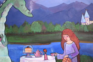 Original art for sale at UGallery.com | The Dragon and The Princess by Andrea Doss | $975 | acrylic painting | 22' h x 28' w | photo 4