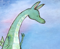 Original art for sale at UGallery.com | The Dragon Wagon by Andrea Doss | $500 | acrylic painting | 16' h x 20' w | thumbnail 4