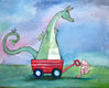 Original art for sale at UGallery.com | The Dragon Wagon by Andrea Doss | $500 | acrylic painting | 16' h x 20' w | thumbnail 1