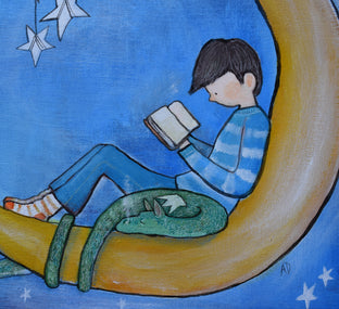 The World Was His for the Reading by Andrea Doss |  Context View of Artwork 