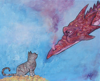 Original art for sale at UGallery.com | Two of a Kind by Andrea Doss | $275 | acrylic painting | 8' h x 10' w | thumbnail 1