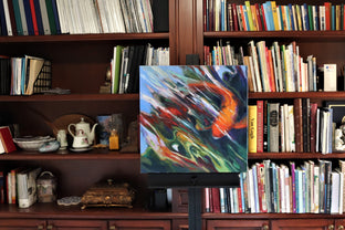 Original art for sale at UGallery.com | Interaction by Andres Lopez | $1,375 | oil painting | 24' h x 24' w | photo 2