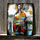 Original art for sale at UGallery.com | And She Comes with the Weather by Scott Dykema | $8,000 | mixed media artwork | 60' h x 48' w | thumbnail 4