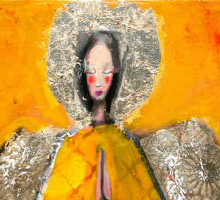 Angel Decorated in Gold by Scott Dykema |   Closeup View of Artwork 