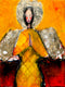 Original art for sale at UGallery.com | Angel Decorated in Gold by Scott Dykema | $550 | mixed media artwork | 16' h x 12' w | thumbnail 1