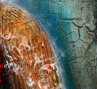 Original art for sale at UGallery.com | A Red Cover by Scott Dykema | $2,100 | mixed media artwork | 36' h x 24' w | photo 3