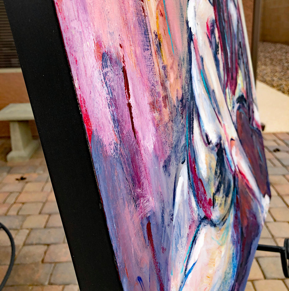 A New Day by Sharon Sieben |  Side View of Artwork 
