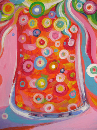 Original art for sale at UGallery.com | Abstract Bouquet by Natasha Tayles | $675 | acrylic painting | 24' h x 18' w | photo 4