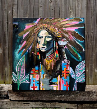 Glowing Pink Chief by Scott Dykema |  Context View of Artwork 