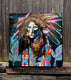 Original art for sale at UGallery.com | Glowing Pink Chief by Scott Dykema | $5,400 | mixed media artwork | 48' h x 48' w | thumbnail 3