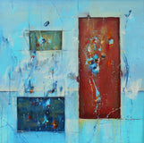 Original art for sale at UGallery.com | A Place in the Sky by Cynthia Ligeros | $3,700 | oil painting | 36' h x 36' w | thumbnail 1