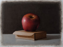 Original art for sale at UGallery.com | Apple by Daniel Caro | $350 | oil painting | 7.8' h x 10.6' w | thumbnail 1