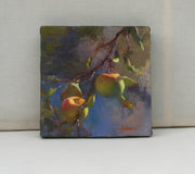 Original art for sale at UGallery.com | Apples in Sunlight by Sherri Aldawood | $475 | oil painting | 10' h x 10' w | thumbnail 3