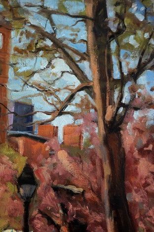 Original art for sale at UGallery.com | April in Washington Square Park by Jonelle Summerfield | $550 | oil painting | 20' h x 16' w | photo 3