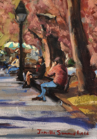 Original art for sale at UGallery.com | April in Washington Square Park by Jonelle Summerfield | $550 | oil painting | 20' h x 16' w | photo 4