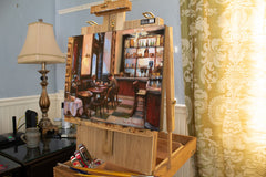 Original art for sale at UGallery.com | A Quiet Dinner by Jonelle Summerfield | $575 | oil painting | 12' h x 16' w | thumbnail 3