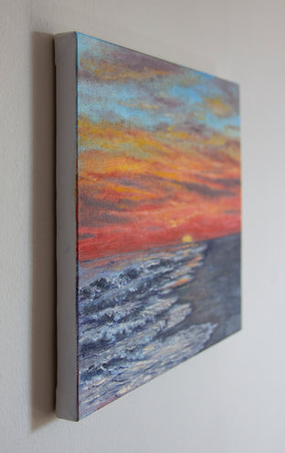 A Red Sunset by Olena Nabilsky |   Closeup View of Artwork 