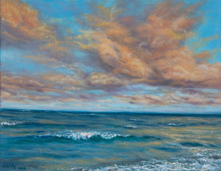 Original art for sale at UGallery.com | Clouds by Olena Nabilsky | $475 | oil painting | 11' h x 14' w | photo 1