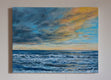 Original art for sale at UGallery.com | Ocean Evening by Olena Nabilsky | $275 | oil painting | 11' h x 14' w | thumbnail 3