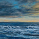 Original art for sale at UGallery.com | Ocean Evening by Olena Nabilsky | $275 | oil painting | 11' h x 14' w | thumbnail 4