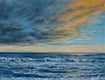 Original art for sale at UGallery.com | Ocean Evening by Olena Nabilsky | $275 | oil painting | 11' h x 14' w | thumbnail 1