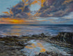 Original art for sale at UGallery.com | Reef at Sunset by Olena Nabilsky | $275 | oil painting | 11' h x 14' w | thumbnail 1