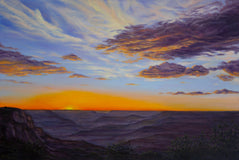 Original art for sale at UGallery.com | Sunset by Olena Nabilsky | $3,000 | oil painting | 24' h x 36' w | thumbnail 1