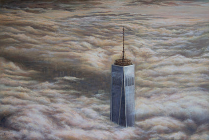 oil painting by Olena Nabilsky titled The One Tower