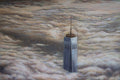 Original art for sale at UGallery.com | The One Tower by Olena Nabilsky | $3,200 | oil painting | 24' h x 36' w | thumbnail 1