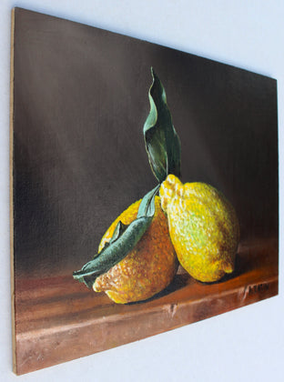 Lemons by Art Tatin |  Side View of Artwork 