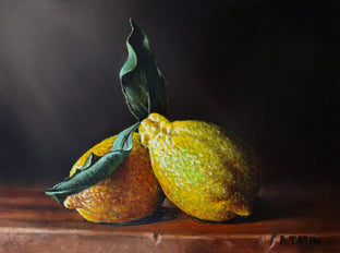 Original art for sale at UGallery.com | Lemons by Art Tatin | $325 | oil painting | 6' h x 8' w | photo 1