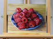 Original art for sale at UGallery.com | Raspberries by Art Tatin | $325 | oil painting | 6' h x 8' w | thumbnail 3