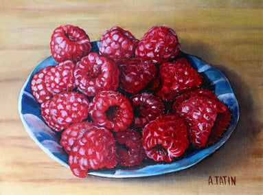 oil painting by Art Tatin titled Raspberries