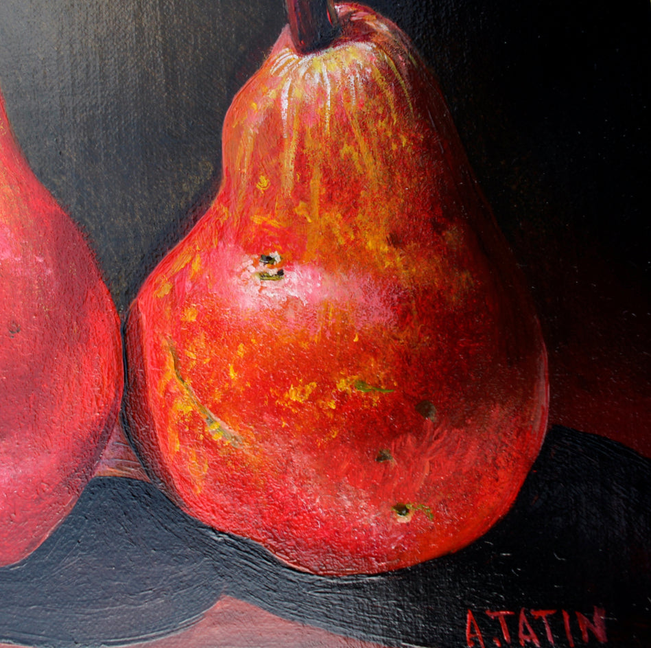 Red Pears by Art Tatin |  Closeup View of Artwork 