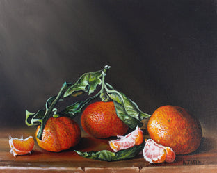 Original art for sale at UGallery.com | Satsuma Mandarines by Art Tatin | $375 | oil painting | 8' h x 10' w | photo 1