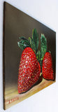 Original art for sale at UGallery.com | Two Strawberries by Art Tatin | $325 | oil painting | 6' h x 8' w | thumbnail 2