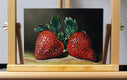 Original art for sale at UGallery.com | Two Strawberries by Art Tatin | $325 | oil painting | 6' h x 8' w | thumbnail 3