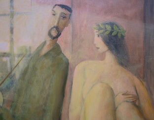 Artist and Model by Glenn Quist |   Closeup View of Artwork 