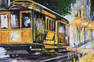 Rainy Evening in San Francisco by Lisa Elley |   Closeup View of Artwork 