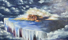 Original art for sale at UGallery.com | Drifting by Asha Hanna | $3,675 | acrylic painting | 30' h x 50' w | thumbnail 1