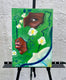 Original art for sale at UGallery.com | Green Orchid by Asha Hanna | $475 | acrylic painting | 17.5' h x 11.5' w | thumbnail 4